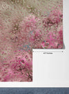 Pink Flowers Wallpaper, Through Glass, Water Drops Mural, Oversized Custom Size Wall Art, Non-Woven, Non-Adhesive, Modern Wall Paper, Removable
