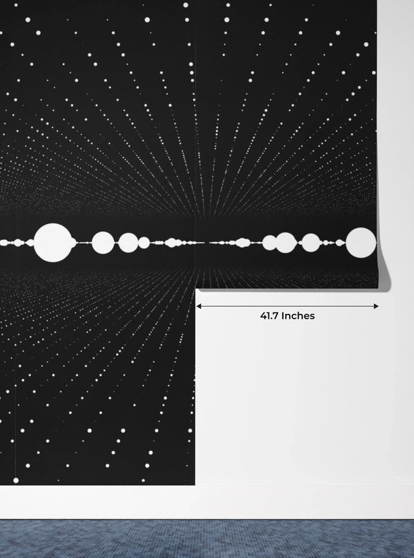 Points in Space Wallpaper, Dimensional Abstract Mural, Oversized Custom Size Wall Art, Non-Woven, Non-Adhesive, Modern Wall Paper, Removable
