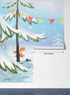 Winter Forest Wallpaper, Cute Animals Mural, Oversized Custom Size Wall Art, Non-Woven, Non-Adhesive, Modern Wall Paper, Removable