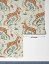 Celestial Folk Antilope Wallpaper, Boho Mural, Oversized Custom Size Wall Art, Non-Woven, Non-Adhesive, Modern Wall Paper, Removable