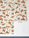 Western Cowboys Rodeo Wallpaper, Seamless Pattern Mural, Oversized Custom Size Wall Art, Non-Woven, Non-Adhesive, Modern Wall Paper, Removable
