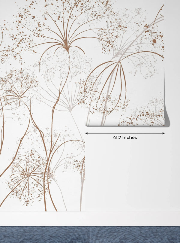 Luxury Art Wallpaper, Flower Mural, Oversized Custom Size Wall Art, Non-Woven, Non-Adhesive, Modern Wall Paper, Removable