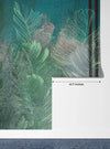 Tropical Leaves Wallpaper, Floral Background Mural, Oversized Custom Size Wall Art, Non-Woven, Non-Adhesive, Modern Wall Paper, Removable