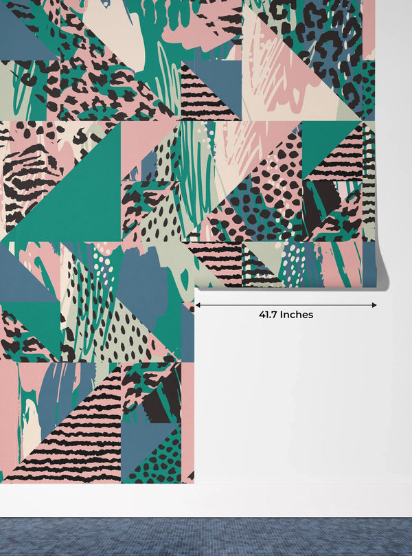 Animal Prints Wallpaper, Seamless Pattern Mural, Oversized Custom Size Wall Art, Non-Woven, Non-Adhesive, Modern Wall Paper, Removable