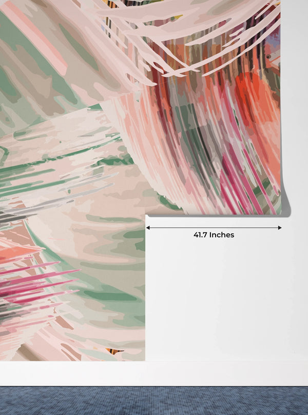 Artistic Paint Colorful Wallpaper, Seamless Pattern Mural, Oversized Custom Size Wall Art, Non-Woven, Non-Adhesive, Modern Wall Paper, Removable