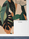 Modern Exotic Wallpaper, Jungle Plants Mural, Oversized Custom Size Wall Art, Non-Woven, Non-Adhesive, Modern Wall Paper, Removable