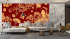 Golden Chinese Dragons and Woman Wallpaper, Seamless Pattern Mural, Oversized Custom Size Wall Art, Non - Woven, Non - Adhesive, Modern Wall Paper, Removable - Adawall Wallpaper - Registered Trade Accounts Only, Wallpaper Wholesale Account - W78106 - Adawall Wholesale - Wallpaper Wholesaler