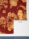Golden Chinese Dragons and Woman Wallpaper, Seamless Pattern Mural, Oversized Custom Size Wall Art, Non - Woven, Non - Adhesive, Modern Wall Paper, Removable - Adawall Wallpaper - Registered Trade Accounts Only, Wallpaper Wholesale Account - W78106 - Adawall Wholesale - Wallpaper Wholesaler