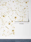 Golden Constellation Wallpaper, White Background Mural, Oversized Custom Size Wall Art, Non - Woven, Non - Adhesive, Modern Wall Paper, Removable - Adawall Wallpaper - Registered Trade Accounts Only, Wallpaper Wholesale Account - W77798 - Adawall Wholesale - Wallpaper Wholesaler