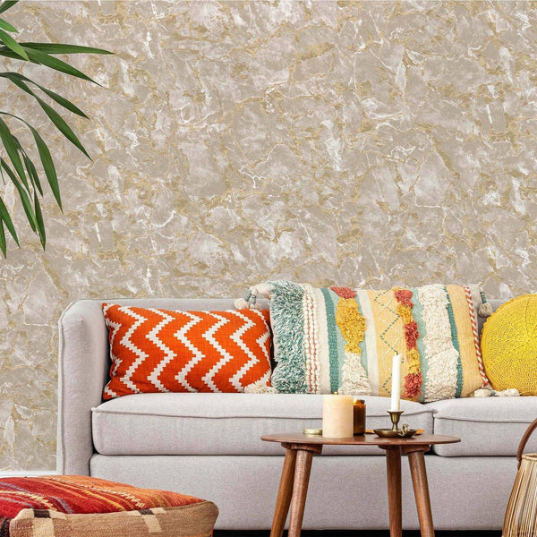 Golden Vein Marble Beige Embossed Wallpaper, Home Wall Decor, Aesthetic Wallpaper, Textured Wallcovering Non - Adhesive and Non - Peel and Stick - Adawall Wallpaper - Registered Trade Accounts Only, Wallpaper Wholesale Account - 23103-2 - Adawall Wholesale - Wallpaper Wholesaler