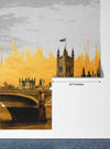 Golden View of Big Ben Wallpaper, Westminster Bridge Mural, Oversized Custom Size Wall Art, Non - Woven, Non - Adhesive, Modern Wall Paper, Removable - Adawall Wallpaper - Registered Trade Accounts Only, Wallpaper Wholesale Account - W78165 - Adawall Wholesale - Wallpaper Wholesaler