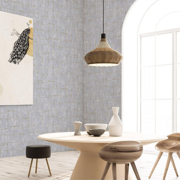 Gray Abstract Metallic Lines Wallpaper, 3D Deep Embosed Silver Gold Rustic Geometric Interior Decor - Adawall Wallpaper - Registered Trade Accounts Only, Wallpaper Wholesale Account - 7813-4 - Adawall Wholesale - Wallpaper Wholesaler