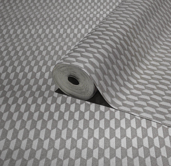 Gray Elegant Hexagon Embossed Wallpaper, Small Honeycomb Grid Pattern Textured wallcovering - Adawall Wallpaper - Registered Trade Accounts Only, Wallpaper Wholesale Account - 23208-4 - Adawall Wholesale - Wallpaper Wholesaler