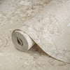 Gray Flowered Beige Embossed Wallpaper, Home Wall Decor, Aesthetic Wallpaper, Textured Wallcovering Non - Adhesive - 41.7”W X 393”H - Adawall Wallpaper - Registered Trade Accounts Only, Wallpaper Wholesale Account - 1008-2 - Adawall Wholesale - Wallpaper Wholesaler