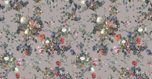 Gray Large Peony Floral Wall Mural, Floral Flowers Wallpaper, Oversized Elegant Custom Size Wall Art, Non - Woven, Non - Pasted, Removable - Adawall Wallpaper - Registered Trade Accounts Only, Wallpaper Wholesale Account - SE315-2 - Adawall Wholesale - Wallpaper Wholesaler