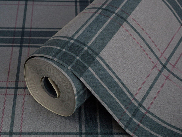 Gray Large Plaid Textured Wallpaper, Tartan Fabric Pattern Classical Modern Non - Pasted Wallcovering - Adawall Wallpaper - Registered Trade Accounts Only, Wallpaper Wholesale Account - 3714-4 - Adawall Wholesale - Wallpaper Wholesaler
