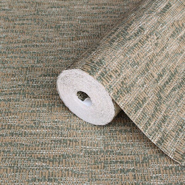 Green-Beige Muse Crosshatch Texture Wallpaper, Natural Wallpaper, Modern & Minimalist Wall Covering, Modern Look Neutral Colors Glittering Wallcovering - Adawall Wallpaper -Registered Trade Accounts Only, Wallpaper Wholesale Account - 25106-6 - Adawall Wholesale - Wallpaper Wholesaler