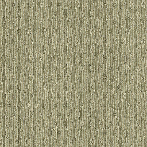 Green Diamond Shapes Wallpaper, Shiny 3D Deep Embossed Lines Stylish Modern Wallcovering - Walloro High End Wallcoverings & More