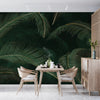 Green Exotic Palm Leaves Wallpaper, Dark Luxury Art Background Mural, Oversized Custom Size Wall Art, Non - Woven, Non - Adhesive, Modern Wall Paper, Removable - Adawall Wallpaper - Registered Trade Accounts Only, Wallpaper Wholesale Account - W77513 - Adawall Wholesale - Wallpaper Wholesaler