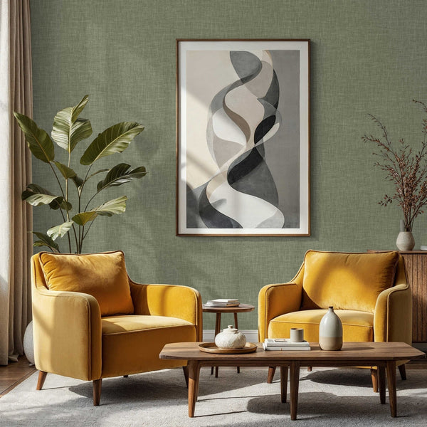 Green Muse Linen Texture Wallpaper, Natural Wallpaper, Modern & Minimalist Wall Covering, Modern Look Neutral Colors Glittering Wallcovering - Adawall Wallpaper -Registered Trade Accounts Only, Wallpaper Wholesale Account - 25104-10 - Adawall Wholesale - Wallpaper Wholesaler