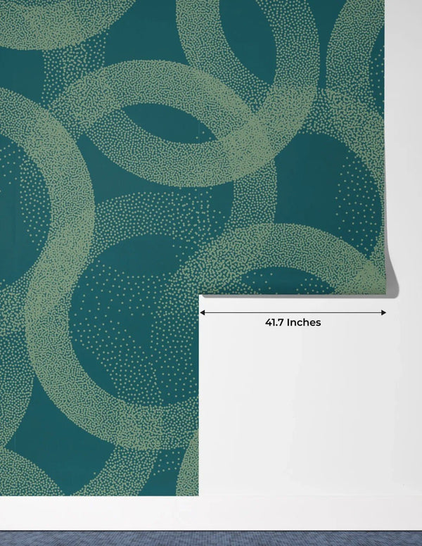 Green Stippled Circles Wallpaper, Seamless Pattern Mural, Oversized Custom Size Wall Art, Non - Woven, Non - Adhesive, Modern Wall Paper, Removable - Adawall Wallpaper - Registered Trade Accounts Only, Wallpaper Wholesale Account - W77587 - Adawall Wholesale - Wallpaper Wholesaler