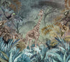 Green Tropical Forest Theme Wallpaper, Animals Wall Mural, Giraffe, Birds, Leaves, Jungle, Non - Pasted, Large Wall Art, Removable, Nature Theme - Adawall Wallpaper - Registered Trade Accounts Only, Wallpaper Wholesale Account - A312-1 - Adawall Wholesale - Wallpaper Wholesaler
