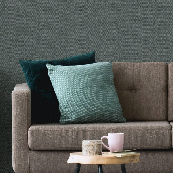 Greenish Blue Woven Textured Jute Wallpaper, Burlap Pattern Fiber Weave Pattern Non - Pasted - Adawall Wallpaper - Registered Trade Accounts Only, Wallpaper Wholesale Account - 1013-4 - Adawall Wholesale - Wallpaper Wholesaler