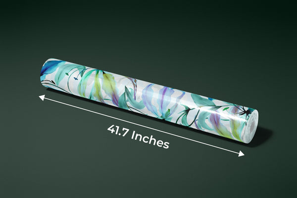 Hand Painted Flowers Shibori Wallpaper, Blue and Green Mural, Oversized Custom Size Wall Art, Non - Woven, Non - Adhesive, Modern Wall Paper, Removable - Adawall Wallpaper - Registered Trade Accounts Only, Wallpaper Wholesale Account - W77578 - Adawall Wholesale - Wallpaper Wholesaler