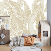 Horizontal Golden Leaves Wallpaper, Seamless Pattern Mural, Oversized Custom Size Wall Art, Non - Woven, Non - Adhesive, Modern Wall Paper, Removable - Adawall Wallpaper - Registered Trade Accounts Only, Wallpaper Wholesale Account - W78063 - Adawall Wholesale - Wallpaper Wholesaler
