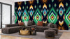 Ikat Ethnic Wallpaper, Abstract Mexican Mural, Oversized Custom Size Wall Art, Non - Woven, Non - Adhesive, Modern Wall Paper, Removable - Adawall Wallpaper - Registered Trade Accounts Only, Wallpaper Wholesale Account - W77871 - Adawall Wholesale - Wallpaper Wholesaler