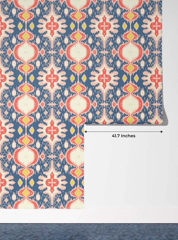 Ikat Folklore Wallpaper, Seamless Pattern Mural, Oversized Custom Size Wall Art, Non - Woven, Non - Adhesive, Modern Wall Paper, Removable - Adawall Wallpaper - Registered Trade Accounts Only, Wallpaper Wholesale Account - W77679 - Adawall Wholesale - Wallpaper Wholesaler