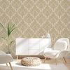 Italian Damask Embossed Wallpaper, Beige, Yellow Sparkling Neutral Colors Luxury Wallcovering, 3D Textured, Non - Woven, Non - Pasted - Adawall Wallpaper - Registered Trade Accounts Only, Wallpaper Wholesale Account - 1403-5 - Adawall Wholesale - Wallpaper Wholesaler
