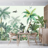 Jungle Palms Wallpaper, Birds Mural, Oversized Custom Size Wall Art, Non - Woven, Non - Adhesive, Modern Wall Paper, Removable - Adawall Wallpaper - Registered Trade Accounts Only, Wallpaper Wholesale Account - W77776 - Adawall Wholesale - Wallpaper Wholesaler