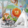 Kids Animals in Jungle Wallpaper, Wild Tropical Mural, Oversized Custom Size Wall Art, Non - Woven, Non - Adhesive, Modern Wall Paper, Removable - Adawall Wallpaper - Registered Trade Accounts Only, Wallpaper Wholesale Account - W77537 - Adawall Wholesale - Wallpaper Wholesaler