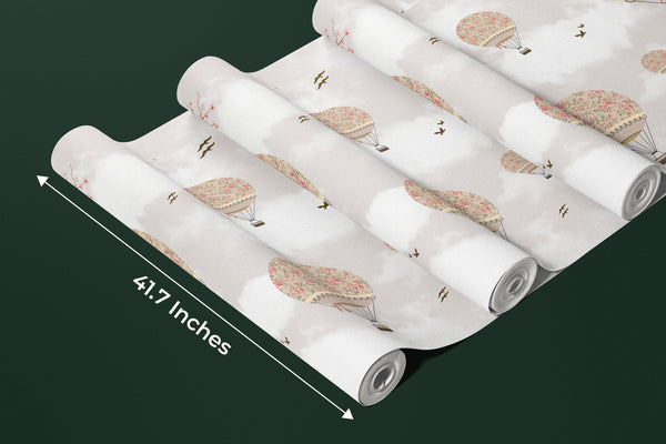 Kids Balloons Wallpaper, Tree Branches Mural, Oversized Custom Size Wall Art, Non - Woven, Non - Adhesive, Modern Wall Paper, Removable - Adawall Wallpaper - Registered Trade Accounts Only, Wallpaper Wholesale Account - W77833 - Adawall Wholesale - Wallpaper Wholesaler