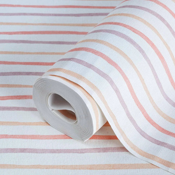 Kids Room Textured Wallpaper, Striped Wallpaper, Girls Boys Bedroom Wall Paper, Nursery Wallcovering, 114 sq ft, Colorful, Washable, Durable - Adawall Wallpaper - Registered Trade Accounts Only, Wallpaper Wholesale Account - 8906-1 - Adawall Wholesale - Wallpaper Wholesaler