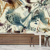 Liquid Watercolor Wallpaper, Abstract Flow Mural, Oversized Custom Size Wall Art, Non-Woven, Non-Adhesive, Modern Wall Paper, Removable