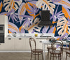 Wild Bright Tropical Wallpaper, Seamless Pattern Mural, Oversized Custom Size Wall Art, Non-Woven, Non-Adhesive, Modern Wall Paper, Removable