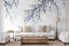 Large Blossom Tree Wallpaper, Blue Chinoiserie Nature Flowers Wall Mural, Custom Size Wall Covering, Non - Woven, Non - Pasted, Removable, Washable, Floral Art - Adawall Wallpaper - Registered Trade Accounts Only, Wallpaper Wholesale Account - FJ302-2 - Adawall Wholesale - Wallpaper Wholesaler