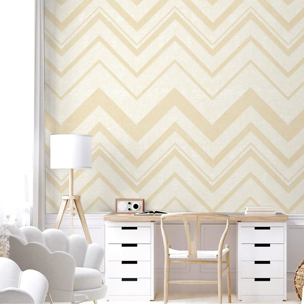 Large Modern Chevron 3D Embossed Wallpaper, Cream Modern Rich Textured Wallcovering, Non - Pasted, Large 114 sq ft Roll - Adawall Wallpaper - Registered Trade Accounts Only, Wallpaper Wholesale Account - 1207-3 - Adawall Wholesale - Wallpaper Wholesaler