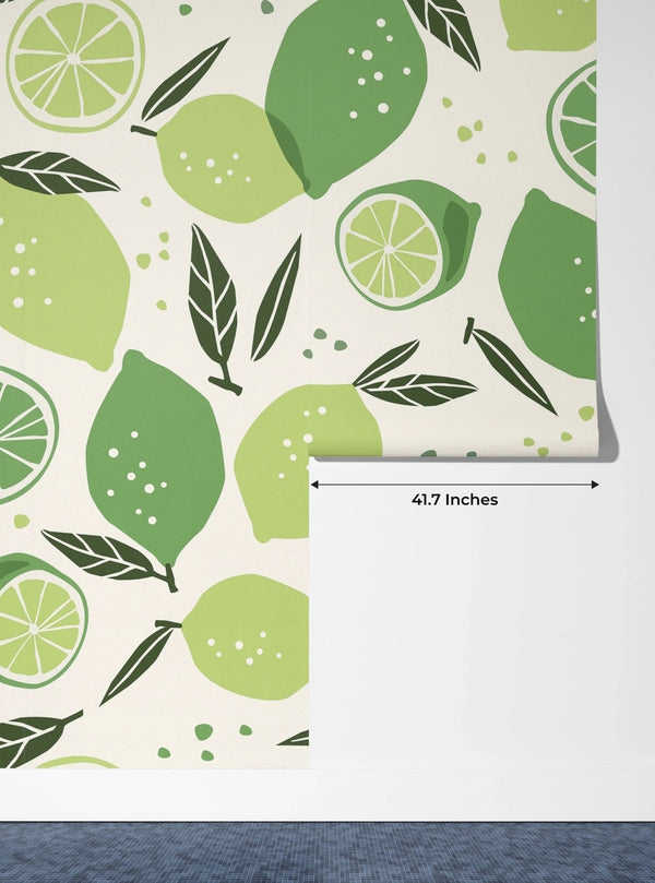 Lemons and Limes Wallpaper, Seamless Pattern Mural, Oversized Custom Size Wall Art, Non - Woven, Non - Adhesive, Modern Wall Paper, Removable - Adawall Wallpaper - Registered Trade Accounts Only, Wallpaper Wholesale Account - W78047 - Adawall Wholesale - Wallpaper Wholesaler