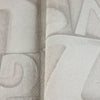 Letters Wallpaper, Rich Textured Wallcovering, Traditional, White Light Color, Extra Large 114 sq ft Roll, Washable, Alphabet Wallpaper - Walloro High End Wallcoverings & More