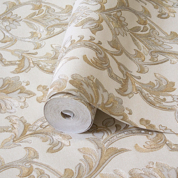Light Gray, Gold Timeless Ornate Embossed Wallpaper, Fabric Like Rich Textured Luxury Wallcovering Design - Adawall Wallpaper - Registered Trade Accounts Only, Wallpaper Wholesale Account - 1407-5 - Adawall Wholesale - Wallpaper Wholesaler
