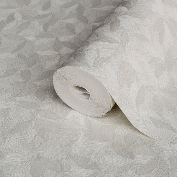 Light Gray Leaf Pattern Wallpaper, Natural Wallpaper, Modern & Minimalist Wall Covering, Modern Look Neutral Colors Glittering Wallcovering - Adawall Wallpaper -Registered Trade Accounts Only, Wallpaper Wholesale Account - 25109-1 - Adawall Wholesale - Wallpaper Wholesaler