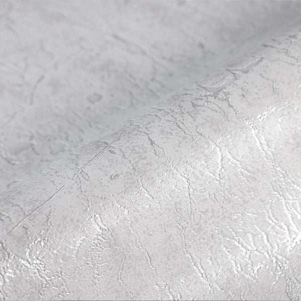 Light Gray Luxury Leather Look Faux Wallpaper, 3D Embossed textured, Metallic rustic Patterns Decor - Walloro High End Wallcoverings & More