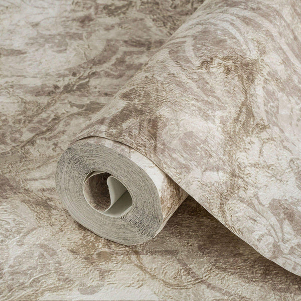 Light Neutral Washed Distressed Wallpaper, Rich Damask Textured Embossed Wallcovering, Large 114 sq ft Roll, Washable, Rusted, Abstract - Adawall Wallpaper - Registered Trade Accounts Only, Wallpaper Wholesale Account - 4713-4 - Adawall Wholesale - Wallpaper Wholesaler