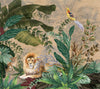 Lion Jungle Wall Mural, Yellow Tropical Wall Mural, Interior Decor, Non-Pasted, Extra Large Wall Print, Removable, Forest Theme Wall Art (Copy) - Walloro High End Wallcoverings & More