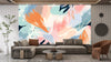 Pastel Abstract Summer Wallpaper, Seamless Pattern Mural, Oversized Custom Size Wall Art, Non-Woven, Non-Adhesive, Modern Wall Paper, Removable