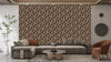 Geometric Abstract Brown Chainy Wallpaper, Seamless Pattern Mural, Oversized Custom Size Wall Art, Non-Woven, Non-Adhesive, Modern Wall Paper, Removable