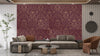 Gold Art Deco Wallpaper, Dark Red Background Mural, Oversized Custom Size Wall Art, Non-Woven, Non-Adhesive, Modern Wall Paper, Removable